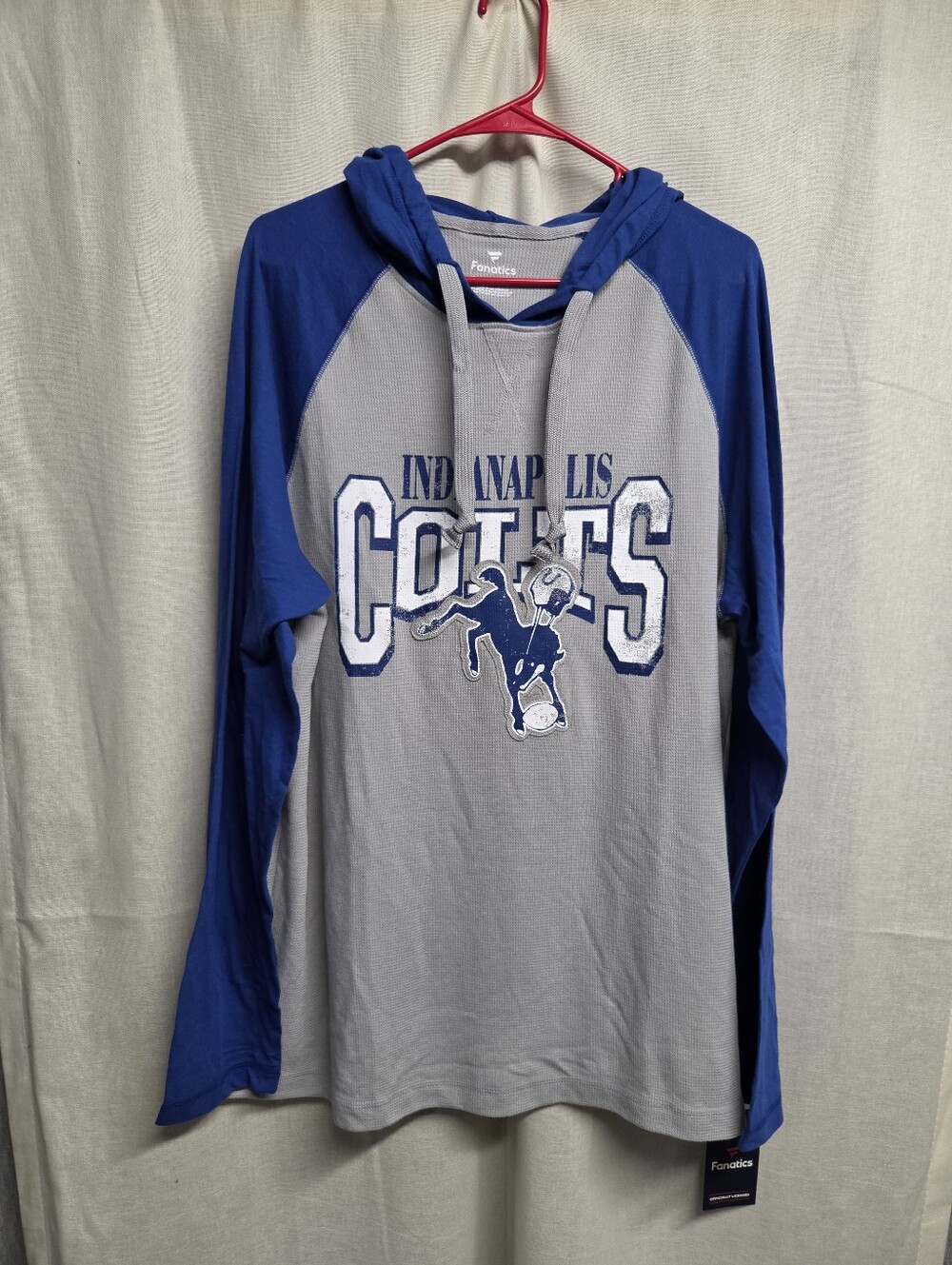 Fanatics Indianapolis Colts Gray and Blue Crewneck Hoodie
